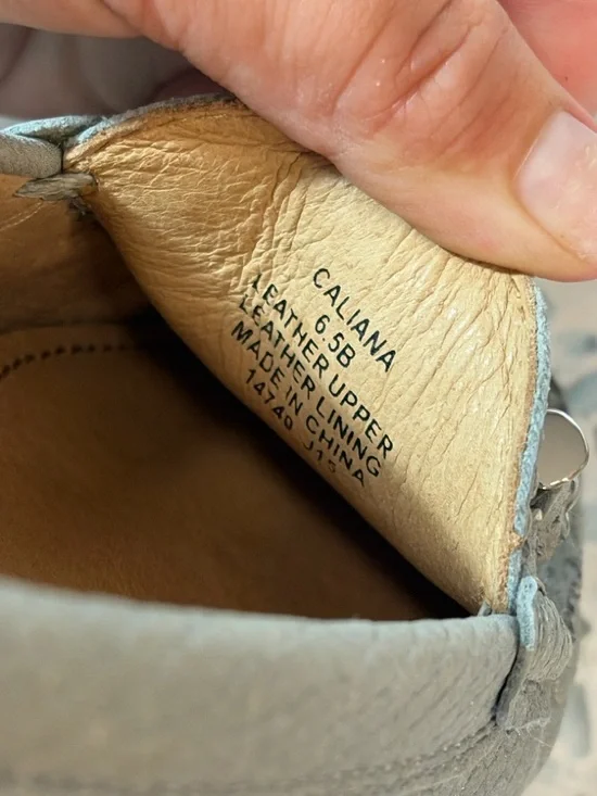 Lauren Ralph Lauren Gray Caliana Leather Driving Loafers Size 6.5B Snake - Picture 8 of 8